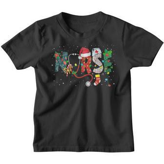 Christmas Nurse Nursing Health Worker Christmas Pattern Youth T-shirt - Thegiftio UK