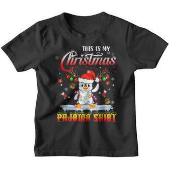 Christmas Penguin Lights This Is My Christmas Pajama Youth T-shirt - Thegiftio UK