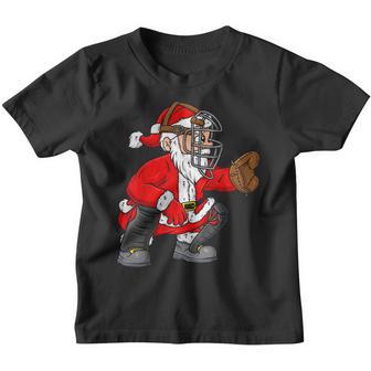 Christmas Santa Claus Baseball Catcher Boys Girls Kids Xmas Youth T-shirt - Thegiftio UK