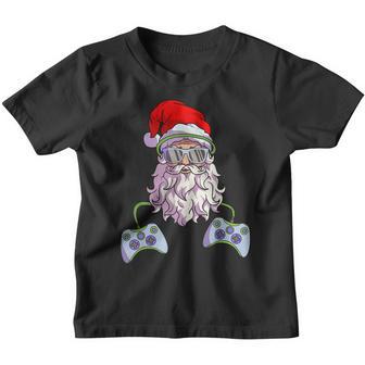 Christmas Santa Cool Video Gamer Boys Kids Men Christmas Youth T-shirt - Thegiftio UK