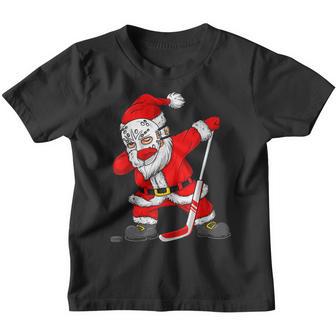 Christmas Santa Dabbing Hockey Player Boys Kids Dab Xmas Youth T-shirt - Thegiftio UK