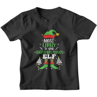 Christmas Songs Elf Family Matching Group Christmas Party Youth T-shirt - Monsterry AU