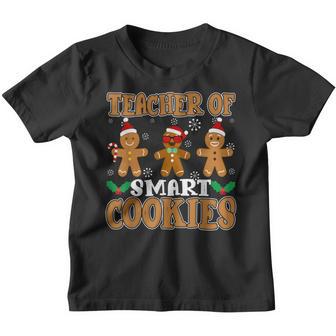 Christmas Teacher Of Smart Cookies Cute Gingerbread Xmas V3 Youth T-shirt - Thegiftio UK