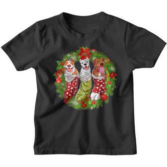 Christmas Tree Xmas Pajama Pitbull Dog Lover Youth T-shirt - Thegiftio UK
