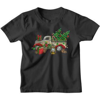 Christmas Truck Xmas Tree Candy Cane Pajamas Matching Family Youth T-shirt - Thegiftio UK