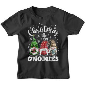 Christmas With My Gnomies Funny Gnomes Xmas Family Matching Youth T-shirt - Thegiftio UK