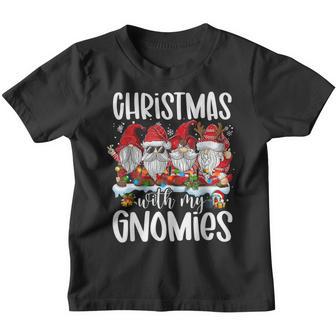 Christmas With My Gnomies Funny Red Gnome Xmas Men Women Kid Youth T-shirt - Thegiftio UK