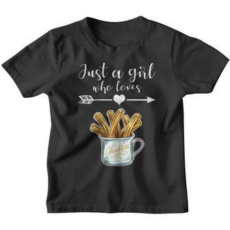 Churro Lover Funny Girls Love Churros Churro Gift Youth T-shirt - Thegiftio UK