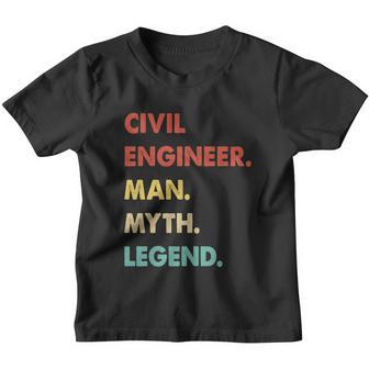 Civil Engineer Man Myth Legend Youth T-shirt - Monsterry