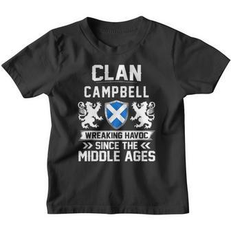 Clan Campbell Scottish Family Scotland Mothers Day Fathers Youth T-shirt - Thegiftio UK