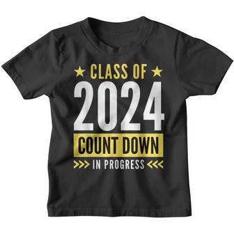Class Of 2024 Count Down In Progress First Day Of School Youth T-shirt - Thegiftio UK