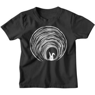 Conspiracy Theories Spiral Down Vortex Hole With Rabbit Youth T-shirt - Thegiftio UK