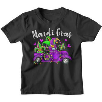 Cooi Mardi Gras With Truck Mardi Gras Costume Girls Boys Kid Youth T-shirt - Seseable