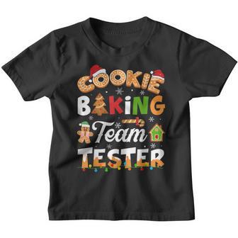 Cookie Baking Team Tester Gingerbread Funny Christmas Lights V2 Youth T-shirt - Thegiftio UK