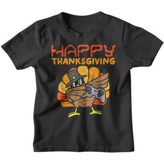 Cool Dabbing Gamer Turkey Boys Autumn Funny Thanksgiving Youth T-shirt - Thegiftio UK