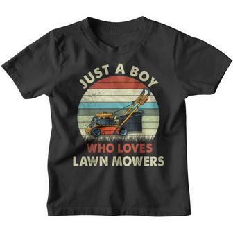 Cool Lawn Mower Design For Boys Kids Men Lawn Mowing Lovers Youth T-shirt - Thegiftio UK