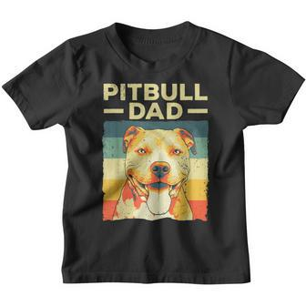 Cool Pitbull Dad For Men Father Boy Pitbull Owner Dog Lovers Youth T-shirt - Seseable