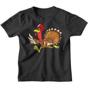 Cool Thanksgiving Football Gobble Player Turkey Gifts Feast Youth T-shirt - Thegiftio UK