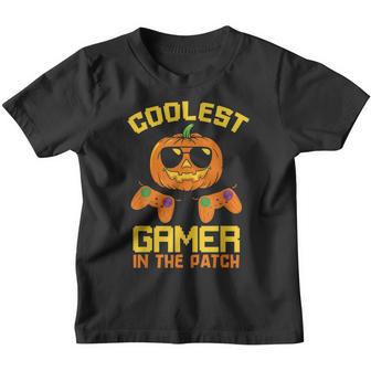 Coolest Gamer In The Patch Pumpkin Funny Halloween V2 Youth T-shirt - Thegiftio UK