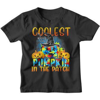 Coolest Pumpkin In The Patch Funny Cool Autism Halloween Youth T-shirt - Thegiftio UK