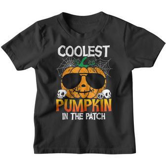 Coolest Pumpkin In The Patch Funny Halloween Costume V4 Youth T-shirt - Thegiftio UK