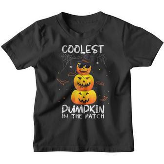 Coolest Pumpkin In The Patch Halloween Boys Girls Kids V6 Youth T-shirt - Thegiftio UK