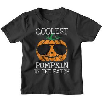 Coolest Pumpkin In The Patch Halloween Boys Girls Men V16 Youth T-shirt - Thegiftio UK