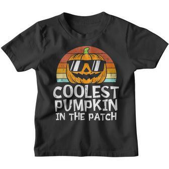 Coolest Pumpkin In The Patch Toddler Boys Halloween Kids V12 Youth T-shirt - Thegiftio UK