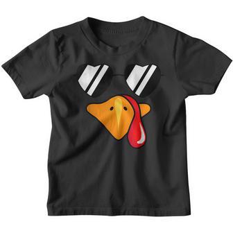 Coolest Turkey Face For Lover Men Boys Kids Thanksgiving Day Youth T-shirt - Thegiftio UK