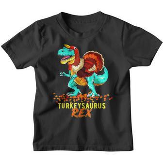 Coolest Turkey Trex Dinosaur Happy Thanksgiving Boys Funny V3 Youth T-shirt - Thegiftio UK
