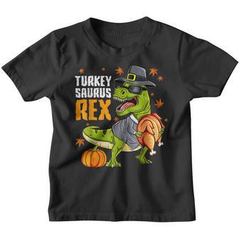 Coolest Turkey Trex Dinosaur Happy Thanksgiving Boys Funny Youth T-shirt - Thegiftio UK