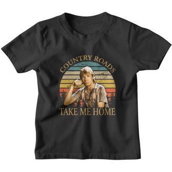 Country Roads Take Me Home Graphic Denver Arts John Quotes Youth T-shirt - Thegiftio UK