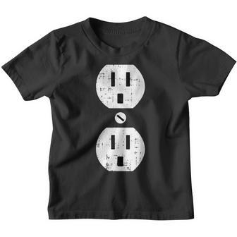 Couple Plug Socket Matching Costume Funny Halloween Gifts V2 Youth T-shirt - Thegiftio UK