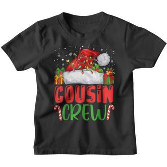 Cousin Crew Christmas Santa Hat Lights Xmas Kids Boys Girls V2 Youth T-shirt - Thegiftio UK