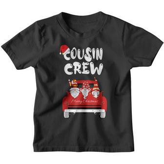 Cousin Crew Team Santa Squad Christmas Red Truck Gnome Boy Youth T-shirt - Thegiftio UK
