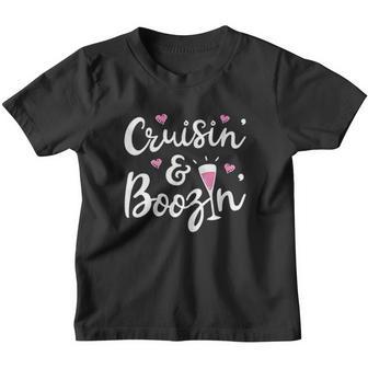 Cruisin And Boozin Funny Cruise Ship Cruising Drinking Youth T-shirt - Thegiftio UK