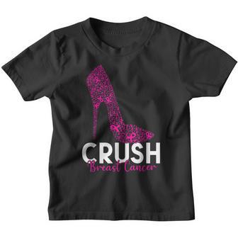 Crush Breast Cancer Awareness High Heel Pink Ribbon Women V2 Youth T-shirt - Thegiftio UK