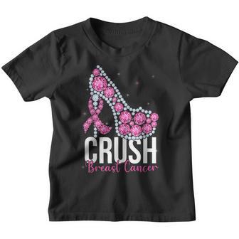 Crush Breast Cancer Awareness High Heel Pink Ribbon Women V3 Youth T-shirt - Thegiftio UK