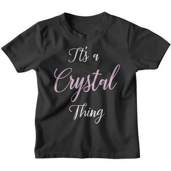 Crystal Name Personalized Women Cute Pink Girl Custom Gift Youth T-shirt - Thegiftio UK