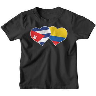 Cuban Colombian Flag Heart Cuba Colombia Youth T-shirt - Thegiftio UK