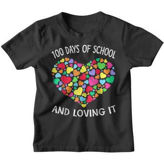 Cute 100 Days Of School And Still Loving It Hearts 100Th Day V2 Youth T-shirt - Thegiftio UK