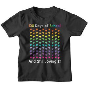 Cute 100 Days Of School And Still Loving It Hearts 100Th Day V3 Youth T-shirt - Thegiftio UK