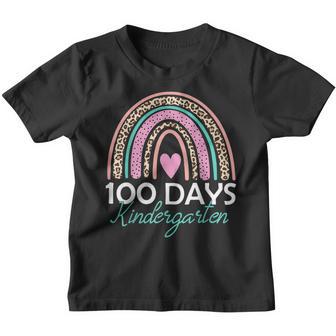 Cute 100 Days Smarter Kindergarten Happy 100Th Day Of School Youth T-shirt - Thegiftio UK