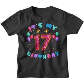 Cute 17Th Birthday Gift 17 Years Old Happy Donut Boys Girs Youth T-shirt - Thegiftio UK