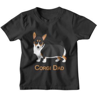 Cute Black Tricolor Pembroke Corgi Dad Dog Lovers Tshirt V2 Youth T-shirt - Monsterry DE