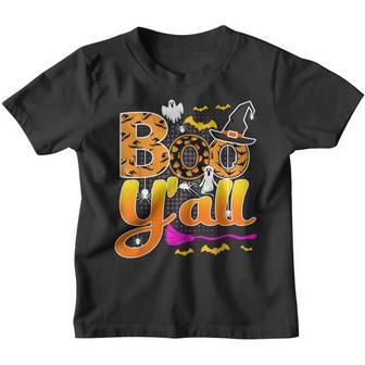 Cute Boo Yall With Spiders And Witch Hat Halloween Costumes Youth T-shirt - Thegiftio UK
