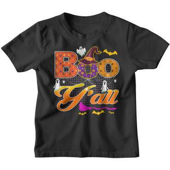 Cute Boo Yall With Spiders And Witch Hat Halloween Costumes Youth T-shirt - Thegiftio UK