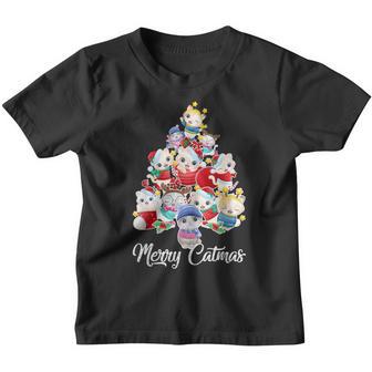 Cute Cat Christmas Tree Merry Catmas For Kitten Xmas Lover V2 Youth T-shirt - Thegiftio UK