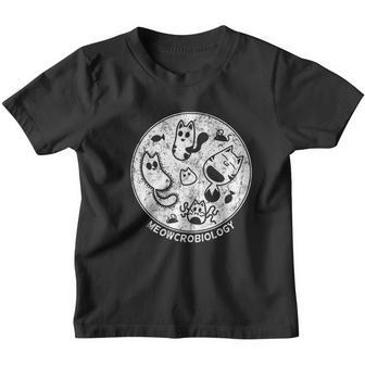 Cute Cat Distressed Bacteria Microbiology Science Lab Youth T-shirt - Thegiftio UK