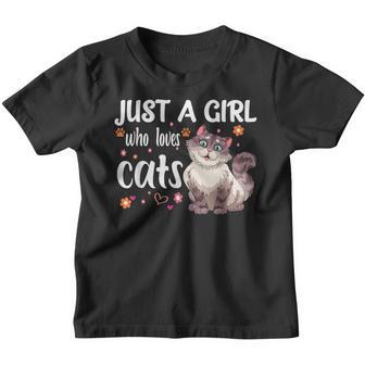 Cute Cat Lover Art For Girls Women Kids Kitty Lady Cat Owner Youth T-shirt - Thegiftio UK